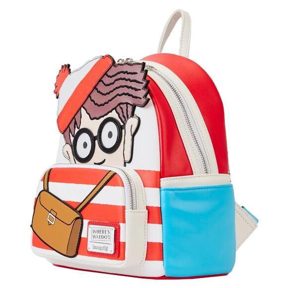 New WHERE’S WALDO LOUNGEFLY Women's Cosplay Mini Backpack with Keychain - Picture 1 of 14